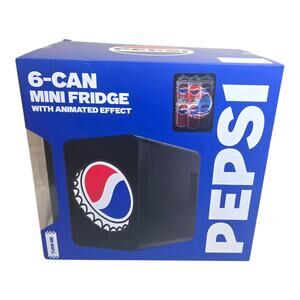 Pepsi Lenticular Mini Fridge 6 Can Compact Beverage Cooler 3D Animated Logo